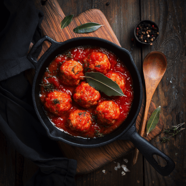 Chiftele de curcan în sos roșu