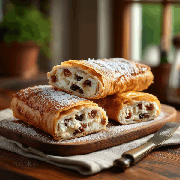 Placintă cu brânză și stafide