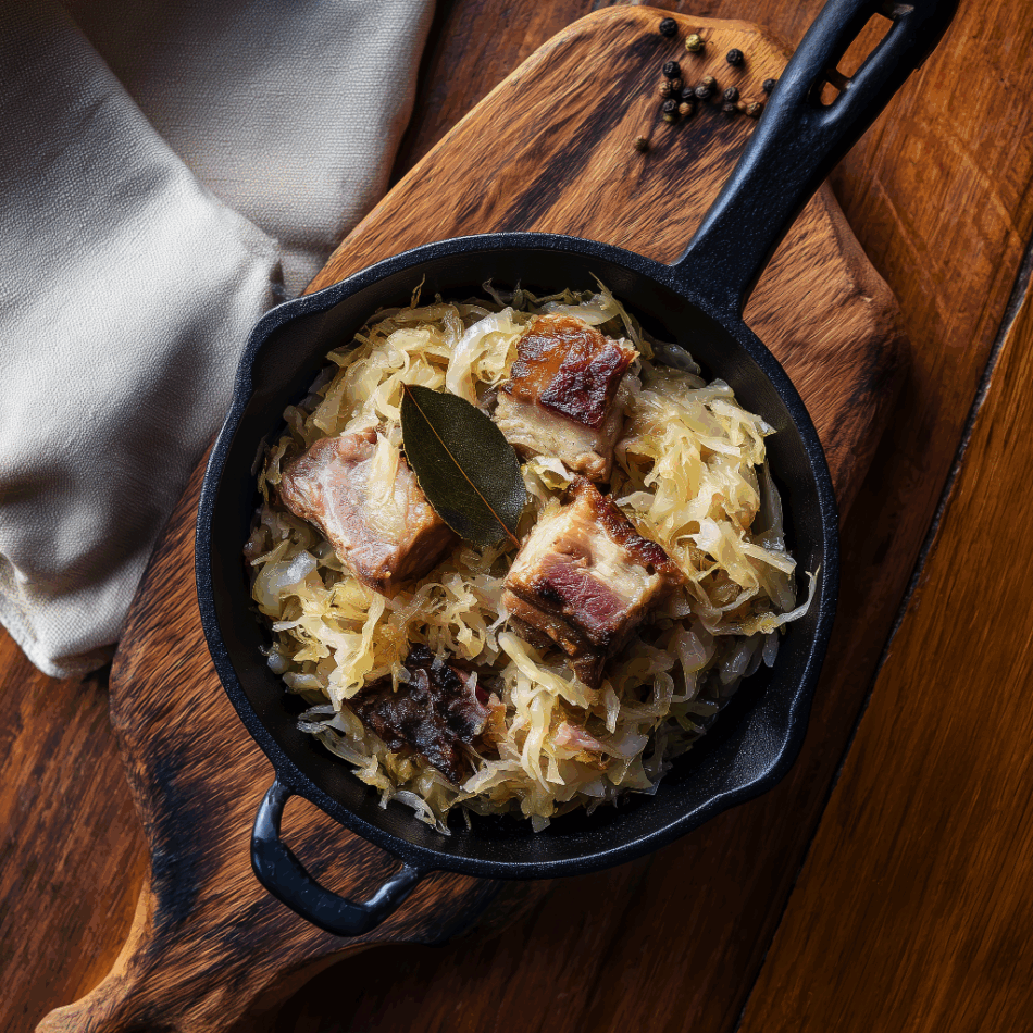 Varză călită cu ciolan